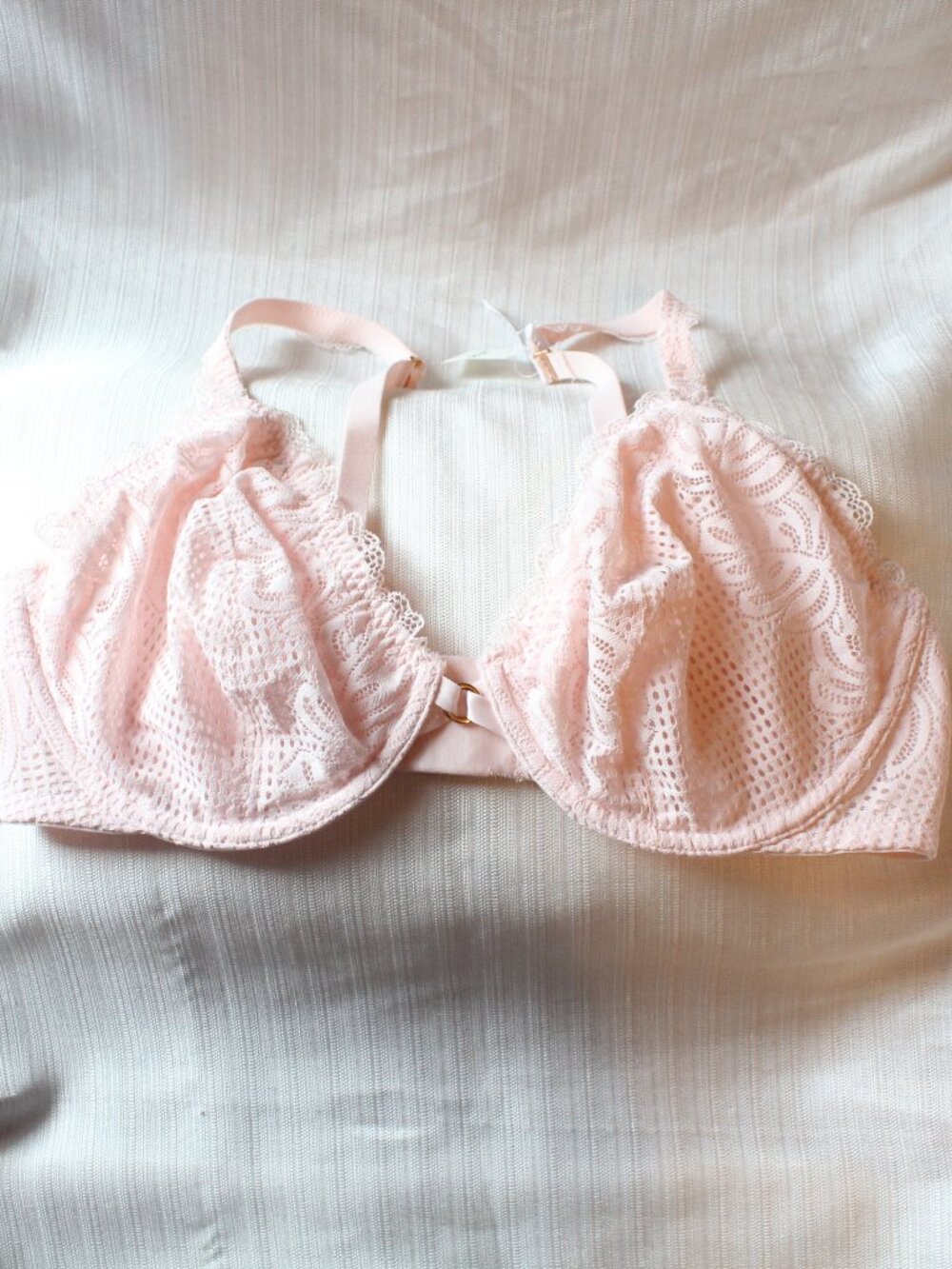 aerie Size 38D Balconette Pink Lace